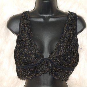 Black/Gold HALTER TOP SIZE L BY ALTARD STATE INTIMATES USED ONCE